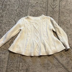 Cream sweater with lace back